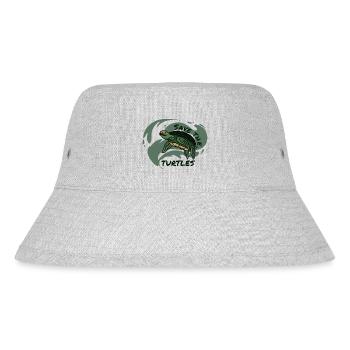 Rettet die Schildkröten Wasser Meer Plastik Welle - Stanley/Stella recycelter Bucket Hat - Grau meliert - Vorne