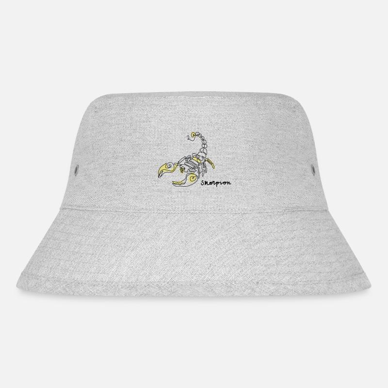 Sternzeichen Skorpion - Stanley/Stella recycelter Bucket Hat - Grau meliert