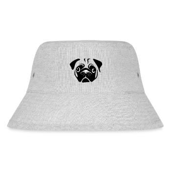Mops - Stanley/Stella recycelter Bucket Hat - Grau meliert - Vorne