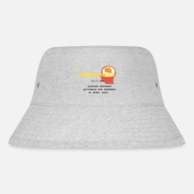cheesehead - Stanley/Stella Recycled Bucket Hat - heather grey