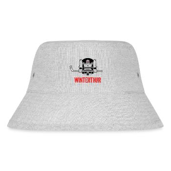Winterthur Hockey Robot - Stanley/Stella recycelter Bucket Hat - Grau meliert - Vorne