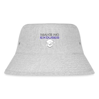 No Excuses 2 - Stanley/Stella Recycled Bucket Hat - heather grey - Front