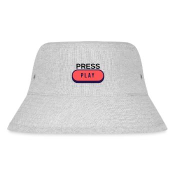 PRESS PLAY - Das Piece für Gamer - Stanley/Stella recycelter Bucket Hat - Grau meliert - Vorne