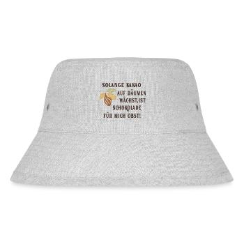 Solange Kakao auf Bäumen wächst ist Schoko Obst - Stanley/Stella recycelter Bucket Hat - Grau meliert - Vorne