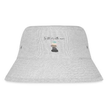 In der Stille liegt die Kraft - Stanley/Stella recycelter Bucket Hat - Grau meliert - Vorne