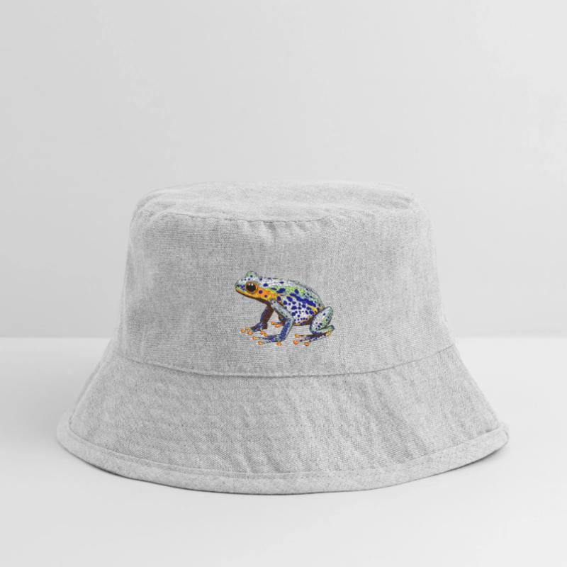 Pfeilgiftfrosch mit schöner Warnfarbe als Lurch Stanley/Stella recycelter Bucket Hat