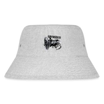 Kurvensüchtig: Kurven = Adrenalin! - Stanley/Stella recycelter Bucket Hat - Grau meliert - Vorne