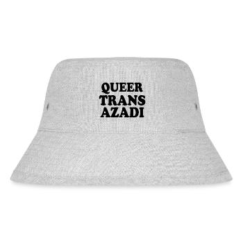 Queer trans azadi - Stanley/Stella Recycled Bucket Hat - heather grey - Front