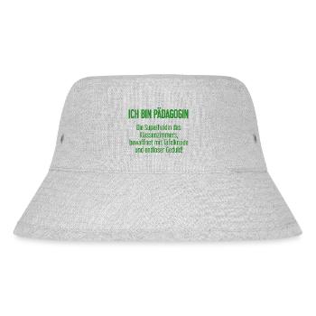 Pädagogin - Die Superheldin des Klassenzimmers! - Stanley/Stella recycelter Bucket Hat - Grau meliert - Vorne