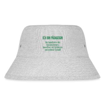 Pädagogin - Die Superheldin des Klassenzimmers! - Stanley/Stella recycelter Bucket Hat - Grau meliert - Vorne