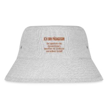 Pädagogin - Die Superheldin des Klassenzimmers! - Stanley/Stella recycelter Bucket Hat - Grau meliert - Vorne