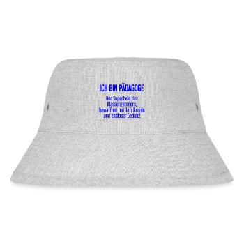 Pädagoge - Der Superheld des Klassenzimmers! - Stanley/Stella recycelter Bucket Hat - Grau meliert - Vorne