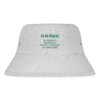 Pädagoge - Der Superheld des Klassenzimmers! - Stanley/Stella recycelter Bucket Hat - Grau meliert - Vorne