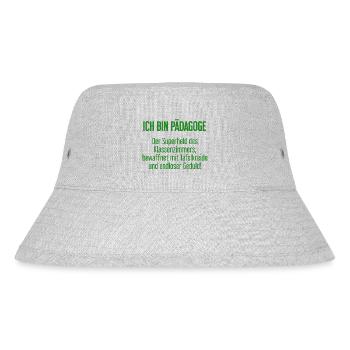 Pädagoge - Der Superheld des Klassenzimmers! - Stanley/Stella recycelter Bucket Hat - Grau meliert - Vorne
