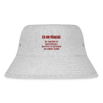 Pädagoge - Der Superheld des Klassenzimmers! - Stanley/Stella recycelter Bucket Hat - Grau meliert - Vorne
