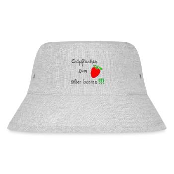 Erdpflücken zum selber beeren!!! - Stanley/Stella recycelter Bucket Hat - Grau meliert - Vorne