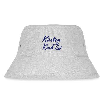 Küsten Kind Küsten Kind. Meer norddeutsch Hamburg - Stanley/Stella recycelter Bucket Hat - Grau meliert - Vorne