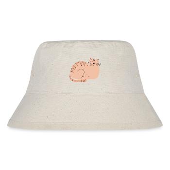 Skandinavische Katze Katzenliebhaber - Stanley/Stella recycelter Bucket Hat - Naturweiß - Vorne
