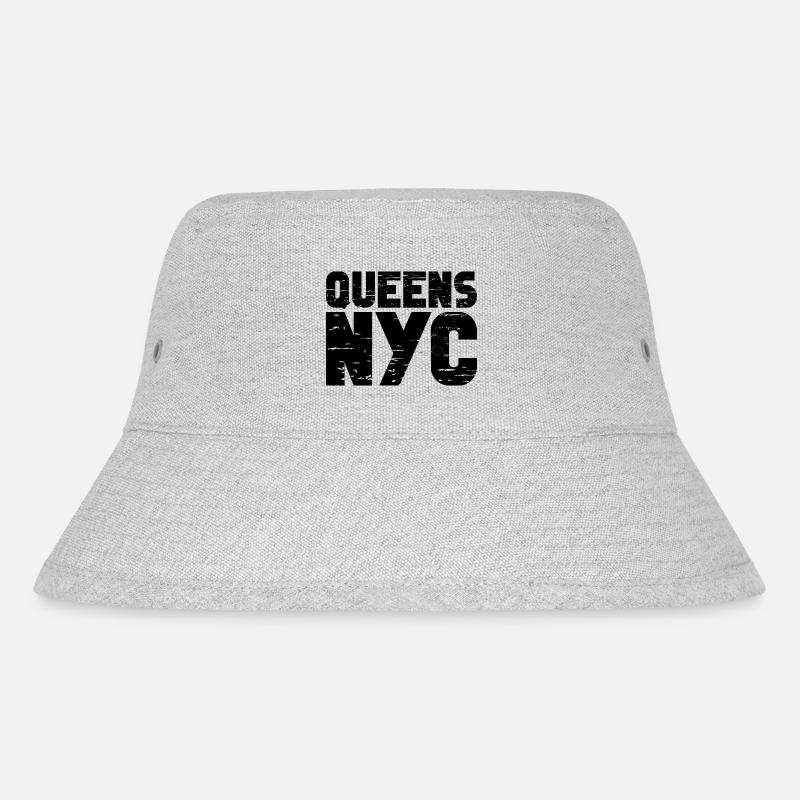 Queens NYC - Stanley/Stella recycelter Bucket Hat - Grau meliert