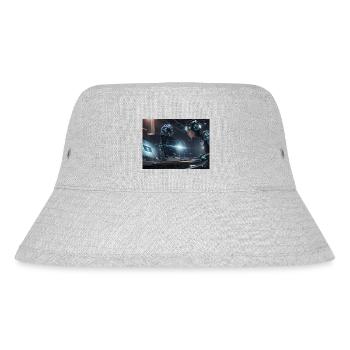 Synthese der Technologie-Zukunft - Stanley/Stella recycelter Bucket Hat - Grau meliert - Vorne