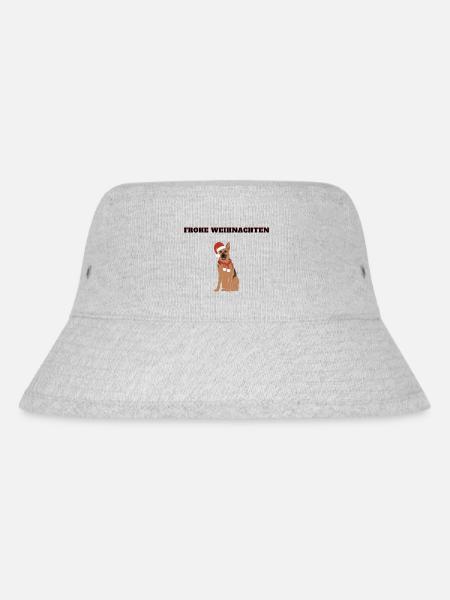 Frohe Weihnachten GSD - Stanley/Stella recycelter Bucket Hat - Grau meliert