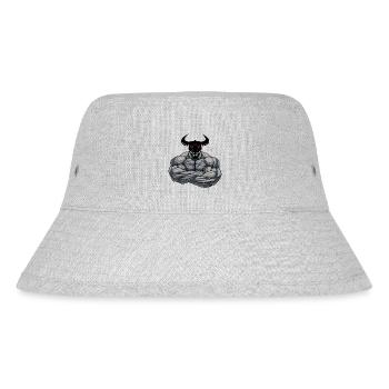 Bull Man - Taurus Man - Stanley/Stella Recycled Bucket Hat - heather grey - Front