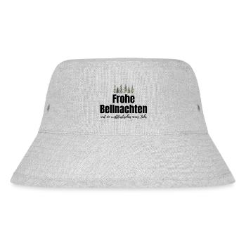 Hund Hunde Weihnachten - lustiger Weihnachtsspruch - Stanley/Stella recycelter Bucket Hat - Grau meliert - Vorne