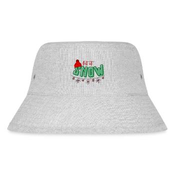 Let it snow bunt - Stanley/Stella recycelter Bucket Hat - Grau meliert - Vorne