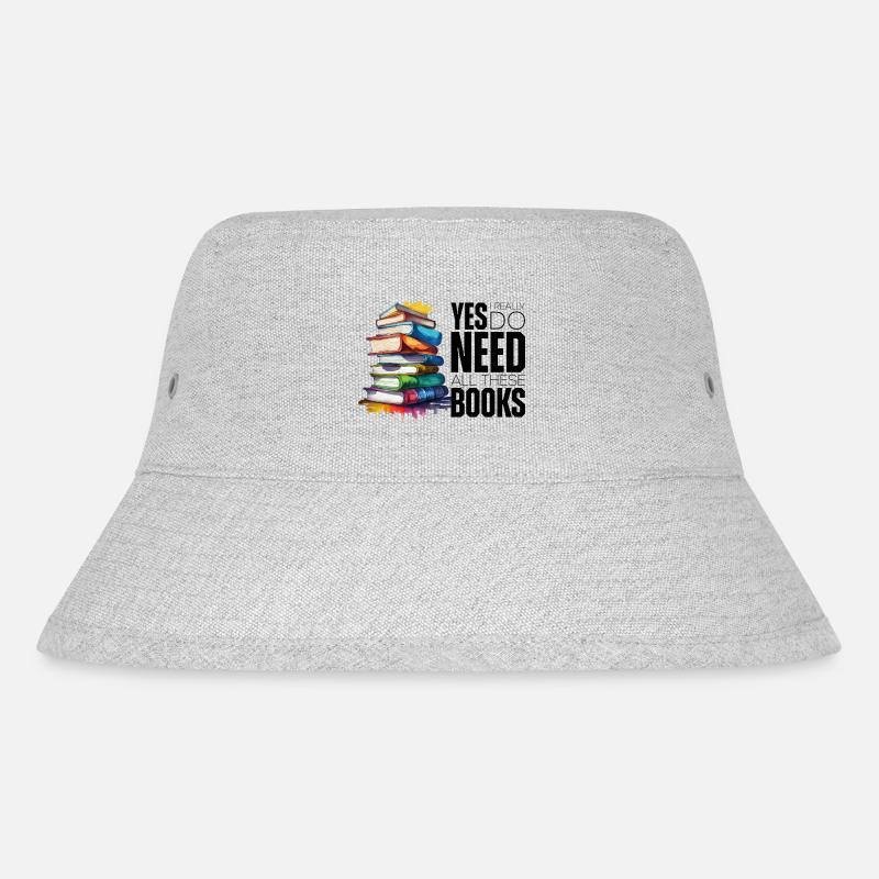 Yes i really do need all these books - Stanley/Stella recycelter Bucket Hat - Grau meliert
