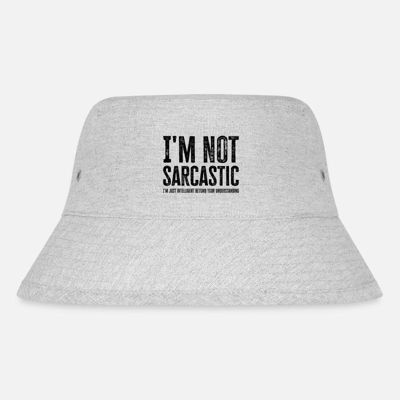 Ich bin nicht sarkastisch. Nur intellektuell fortgeschritten - Stanley/Stella recycelter Bucket Hat - Grau meliert