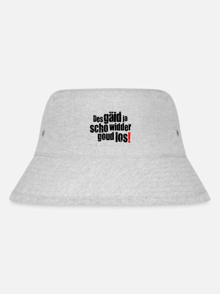 des gäid ja scho widder goud los! - Stanley/Stella recycelter Bucket Hat - Grau meliert