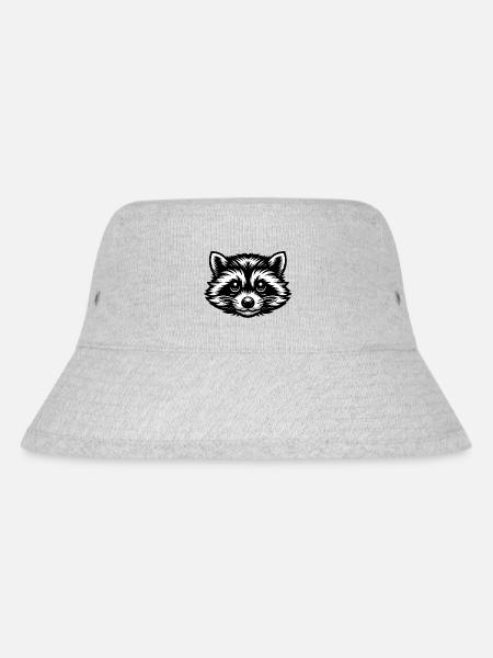 Waschbär - Stanley/Stella recycelter Bucket Hat - Grau meliert