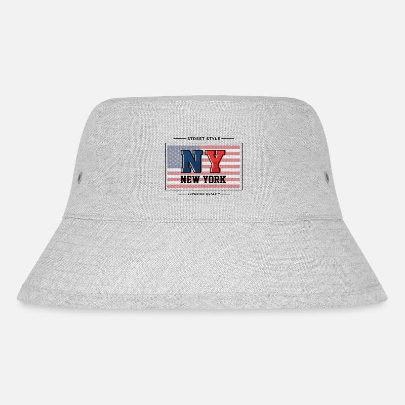 New York - Stanley/Stella recycelter Bucket Hat - Grau meliert