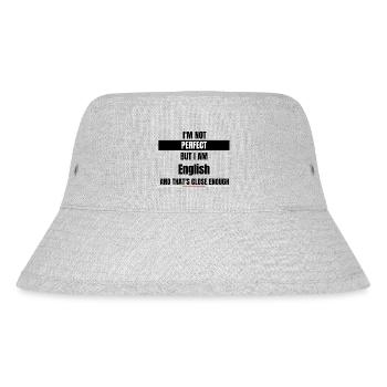 I'm not perfect but I'm English - Stanley/Stella Recycled Bucket Hat - heather grey - Front