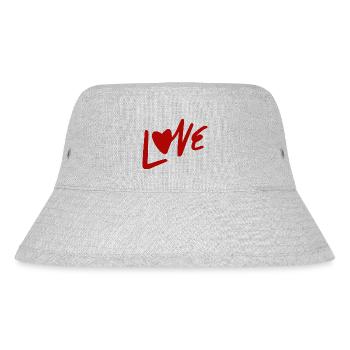 Liebe - Stanley/Stella recycelter Bucket Hat - Grau meliert - Vorne