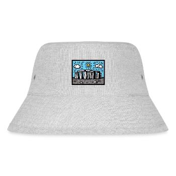 Stonehenge-Kunst - Stanley/Stella recycelter Bucket Hat - Grau meliert - Vorne