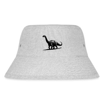 Riesiger Dino Brachiosaurus Dinosaurier - Stanley/Stella recycelter Bucket Hat - Grau meliert - Vorne