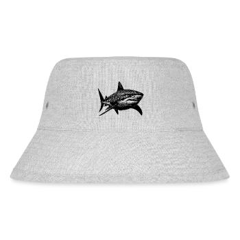 Großer Tigerhai Hai Taucher Lieblingstier - Stanley/Stella recycelter Bucket Hat - Grau meliert - Vorne