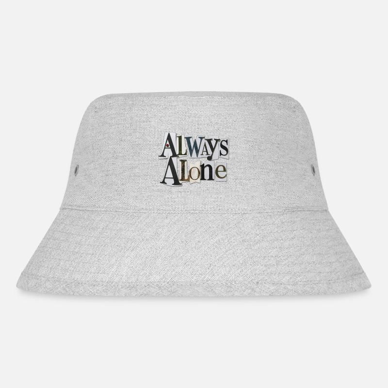 Always Alone - Stanley/Stella Recycled Bucket Hat - heather grey