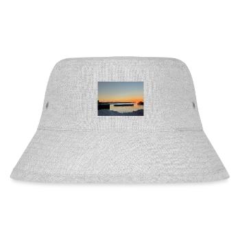 Lofoten-Sonnenuntergang - Stanley/Stella recycelter Bucket Hat - Grau meliert - Vorne