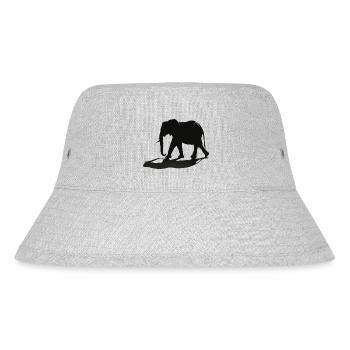 Elephant Silhouette - Stanley/Stella Recycled Bucket Hat - heather grey - Front