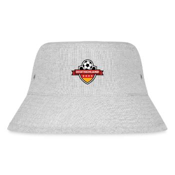 German Football Team Coat of Arms with Ball - Stanley/Stella Recycled Bucket Hat - heather grey - Front