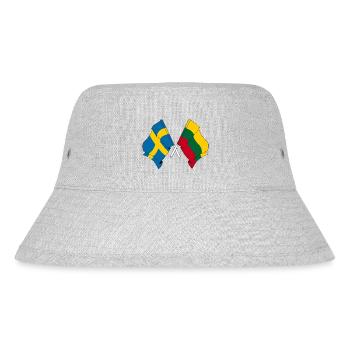Flag Sweden, flag Lithuania - Stanley/Stella Recycled Bucket Hat - heather grey - Front
