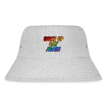 Woke up gay again - Stanley/Stella Recycled Bucket Hat - heather grey - Front