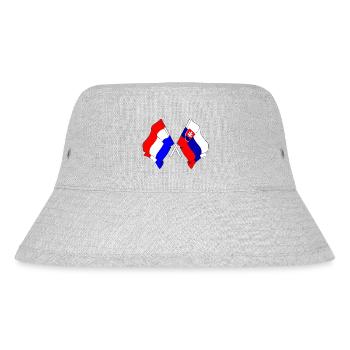 Flagge der Niederlande, Slowakei - Stanley/Stella recycelter Bucket Hat - Grau meliert - Vorne