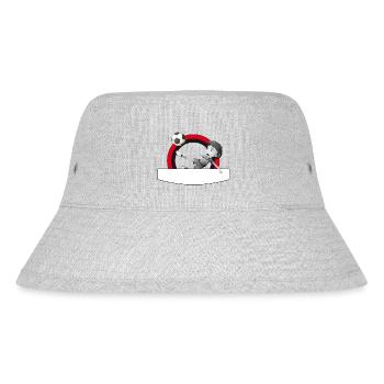 Fussballer kickt aus dem Kreis - Stanley/Stella recycelter Bucket Hat - Grau meliert - Vorne