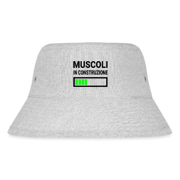 Muscoli in construzione gift for bodybuilders - Stanley/Stella Recycled Bucket Hat - heather grey - Front