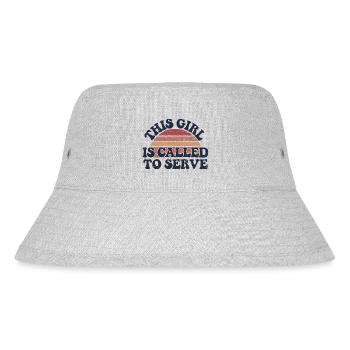 Eine Mission im Herzen - Stanley/Stella recycelter Bucket Hat - Grau meliert - Vorne
