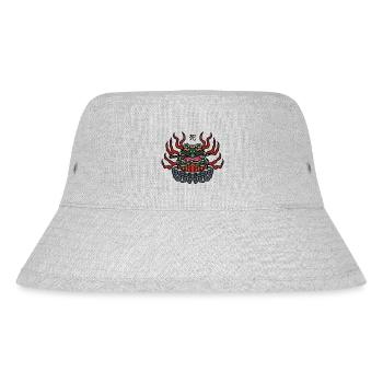 Samurai Frog - Stanley/Stella recycelter Bucket Hat - Grau meliert - Vorne