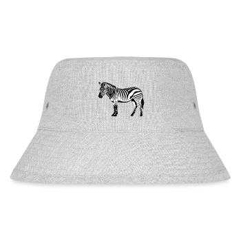 Zebra - Cute Zoo Animal Design - Stanley/Stella recycelter Bucket Hat - Grau meliert - Vorne